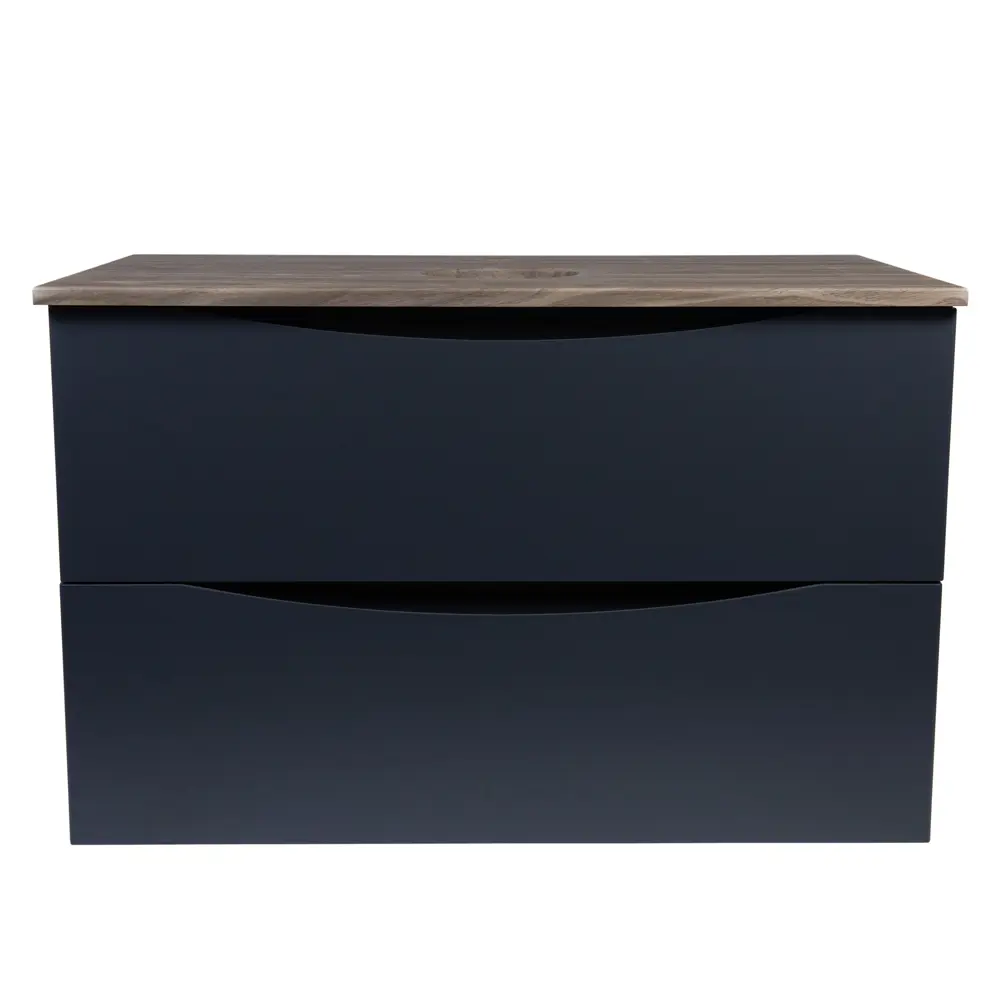 Фото 3 Тумба подвесная Bond Cube 80см со столешницей T09807, серая матовая