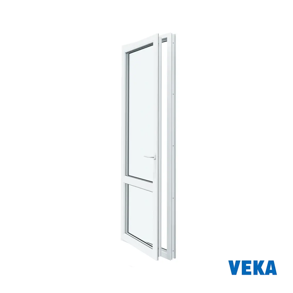 Фото Балконная дверь ПВХ Veka левая 2100x900мм двухкамерный стеклопакет цвет белый Фото Балконная дверь ПВХ Veka левая 2100x900мм двухкамерный стеклопакет цвет белый