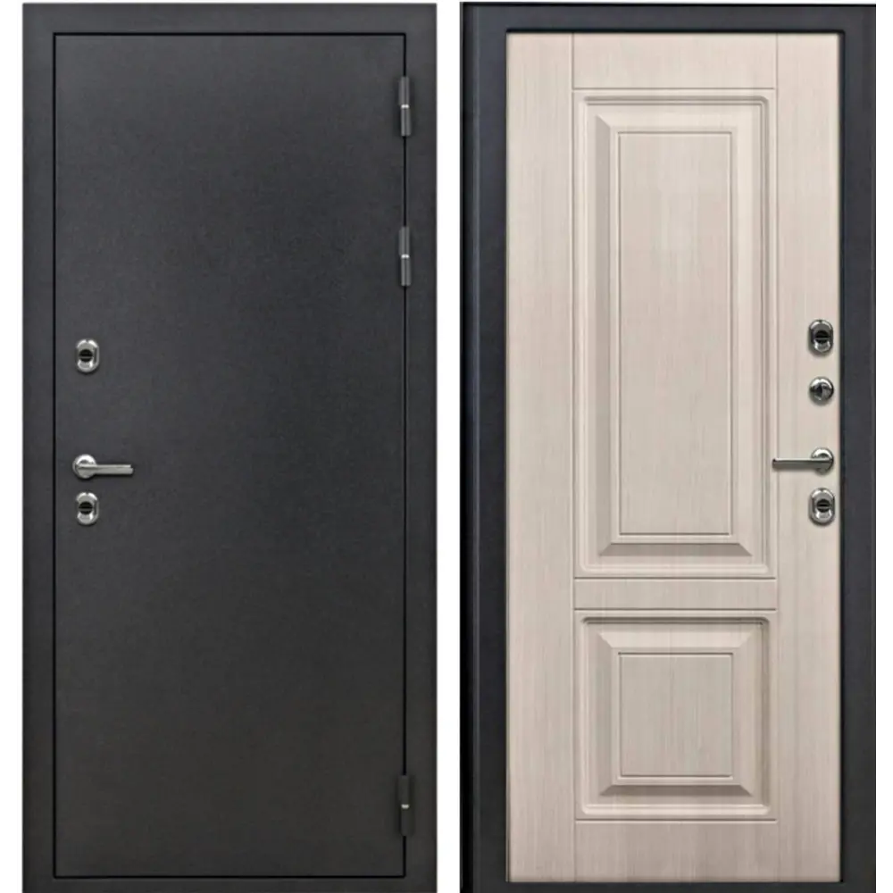 Фото Входная дверь Dorston Термо оптима классик правая 205x86см цвет антик серебро/капучино Фото Входная дверь Dorston Термо оптима классик правая 205x86см цвет антик серебро/капучино