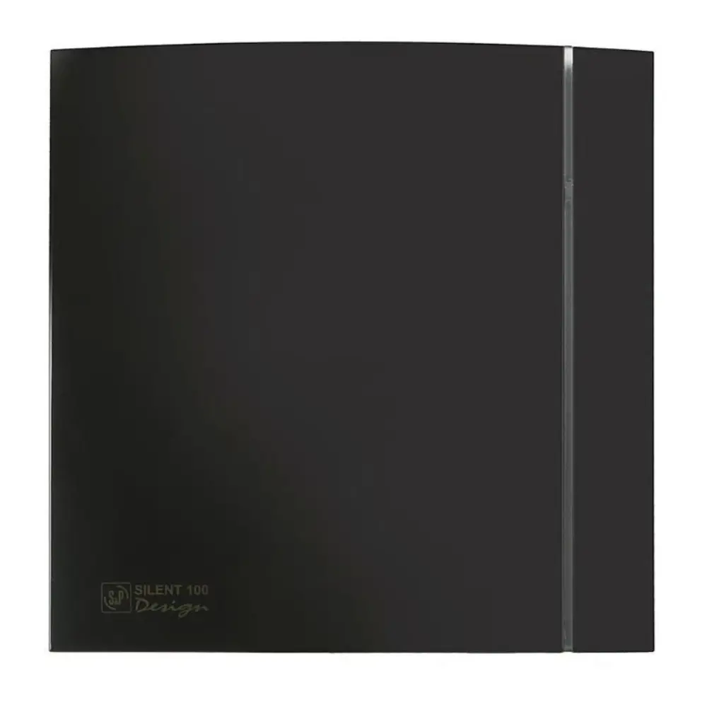 Фото 4 Вентилятор вытяжной S&P Silent-100 CRZ black design-4C D100 мм 26 дБ 85 м³/ч обратный клапан цвет черный Фото 4 Вентилятор вытяжной S&P Silent-100 CRZ black design-4C D100 мм 26 дБ 85 м³/ч обратный клапан цвет черный