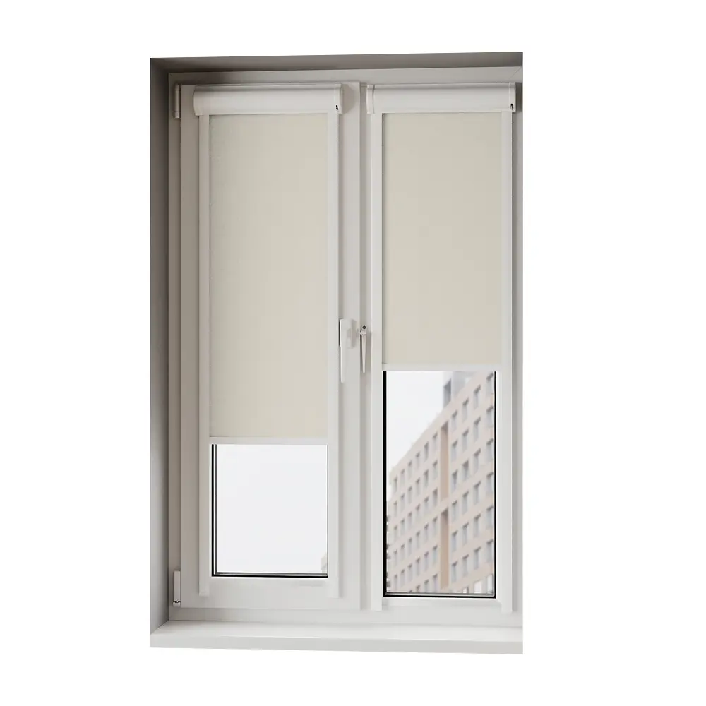 Фото Рулонная штора блэкаут Унистайл RKRBLBEZ036160, 36x160 см, цвет бежевый Фото Рулонная штора блэкаут Унистайл RKRBLBEZ036160, 36x160 см, цвет бежевый