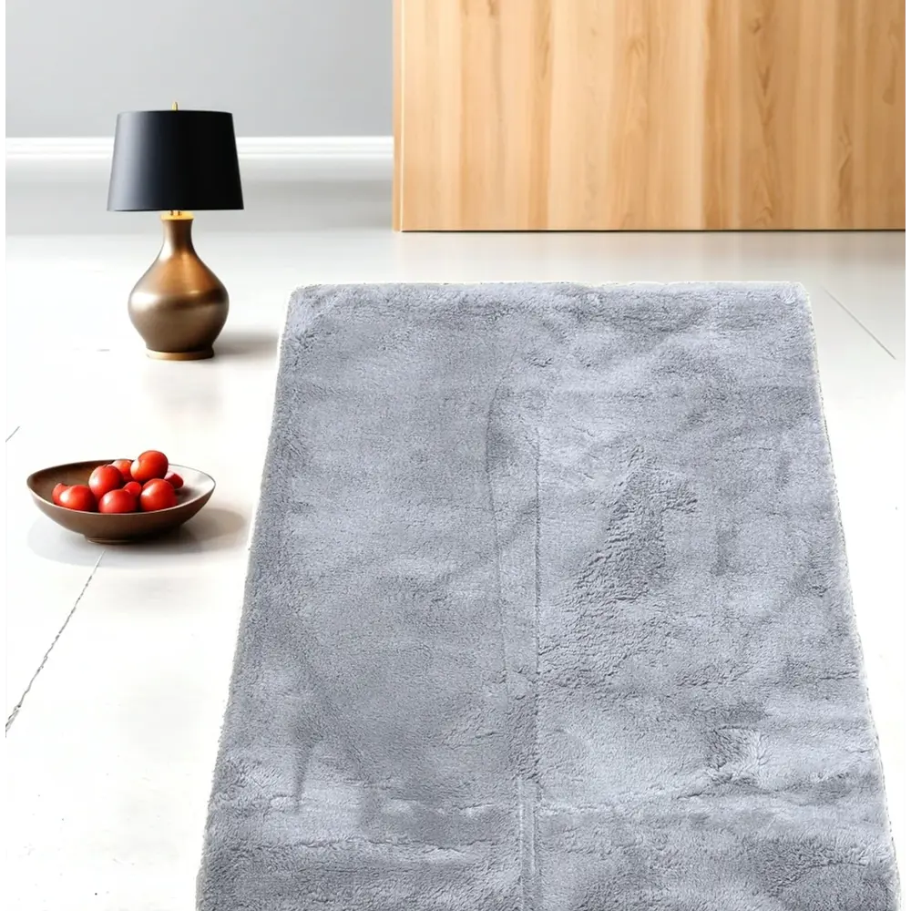 Фото Ковер Raschel carpet Chic 1000A silver_5001 80x120 см Полиэстер