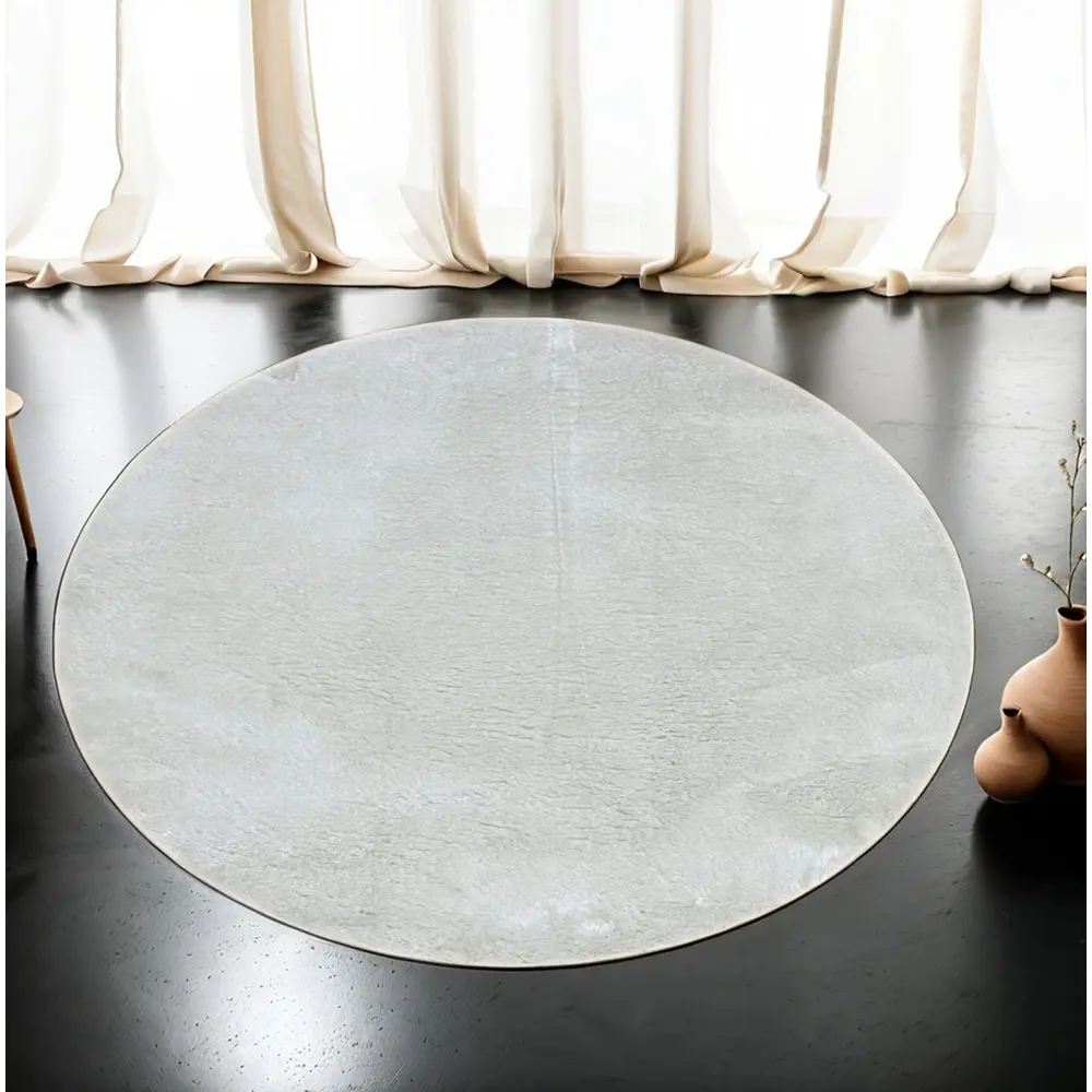 Фото Ковер Raschel Carpet Кролик 1000A T1120_Cream круг Ø100 см полиэстер цвет кремовый Фото Ковер Raschel Carpet Кролик 1000A T1120_Cream круг Ø100 см полиэстер цвет кремовый