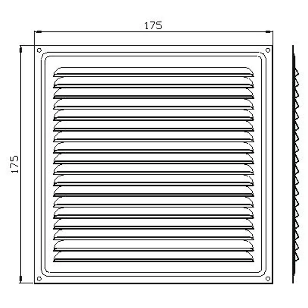 Фото 2 Решетка вентиляционная Трибатрон 175x175 мм сталь с покрытием цвет белёный дуб 3 шт.