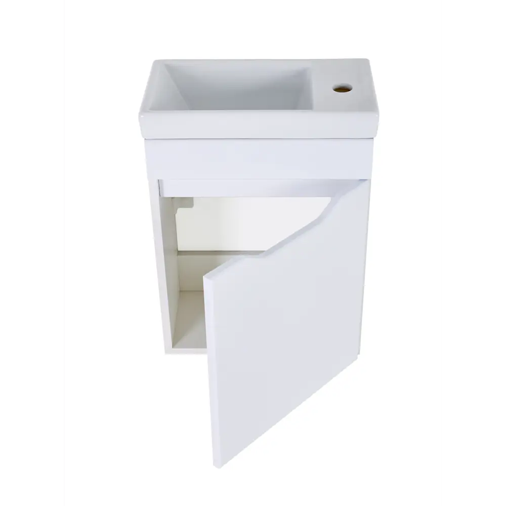 Фото 8 Тумба с раковиной Topline Mini TLMini-40TUW+Ra, подвесная 40.60 см, цвет Белый глянец Фото 8 Тумба с раковиной Topline Mini TLMini-40TUW+Ra, подвесная 40.60 см, цвет Белый глянец