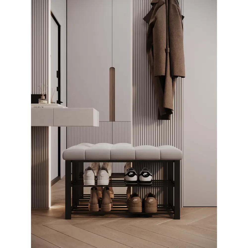 Фото 7 Комплект мебели для прихожей Alisa lavoro 122970250 79x51x35 см 2 полки металл цвет бежевый Фото 7 Комплект мебели для прихожей Alisa lavoro 122970250 79x51x35 см 2 полки металл цвет бежевый