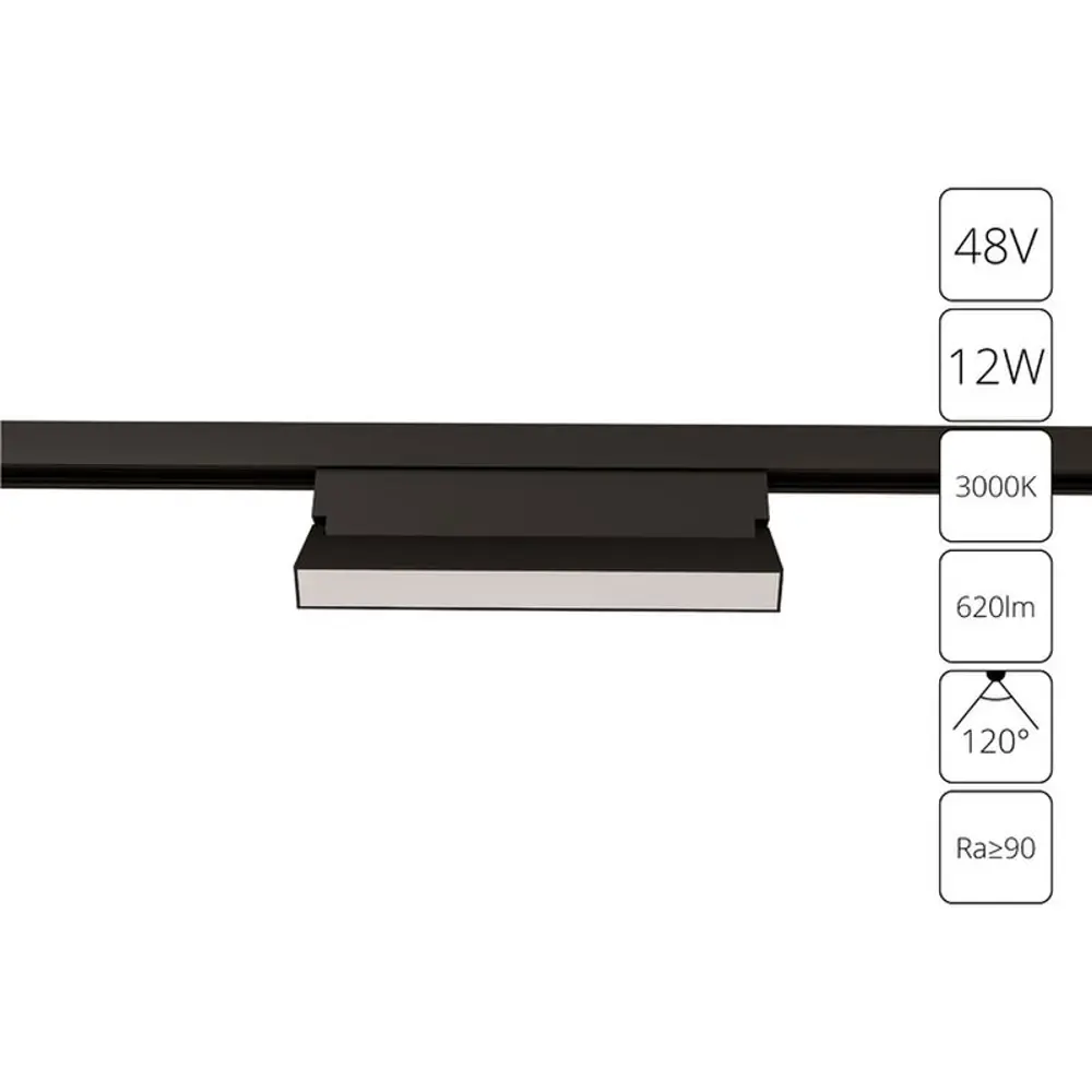 Фото 2 Трековый светильник линейный светодиодный Arte lamp Ar_a4679pl-1bk 12 Вт магнитный теплый белый (желтый) свет цвет черный Фото 2 Трековый светильник линейный светодиодный Arte lamp Ar_a4679pl-1bk 12 Вт магнитный теплый белый (желтый) свет цвет черный
