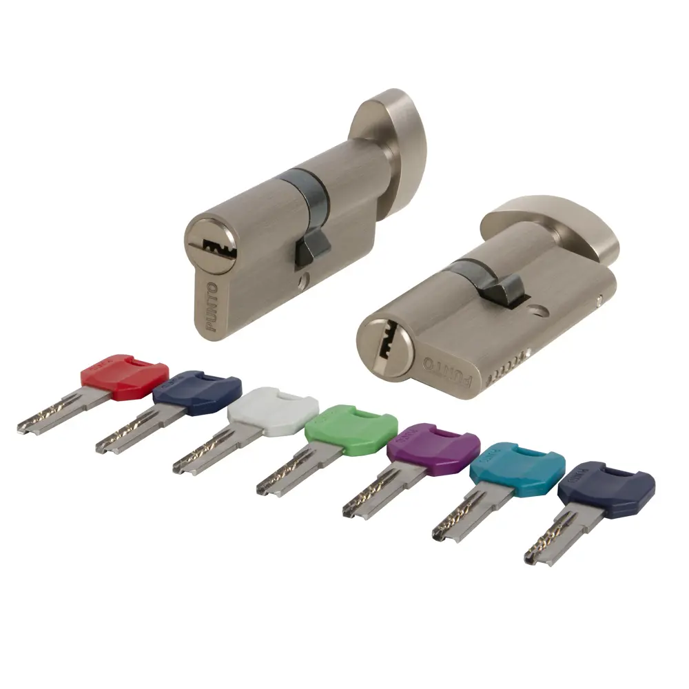 Фото 2 Цилиндровый механизм Punto MaxPro7002Knob120mm (55+10+55) SN никель 7key с вертушкой Фото 2 Цилиндровый механизм Punto MaxPro7002Knob120mm (55+10+55) SN никель 7key с вертушкой