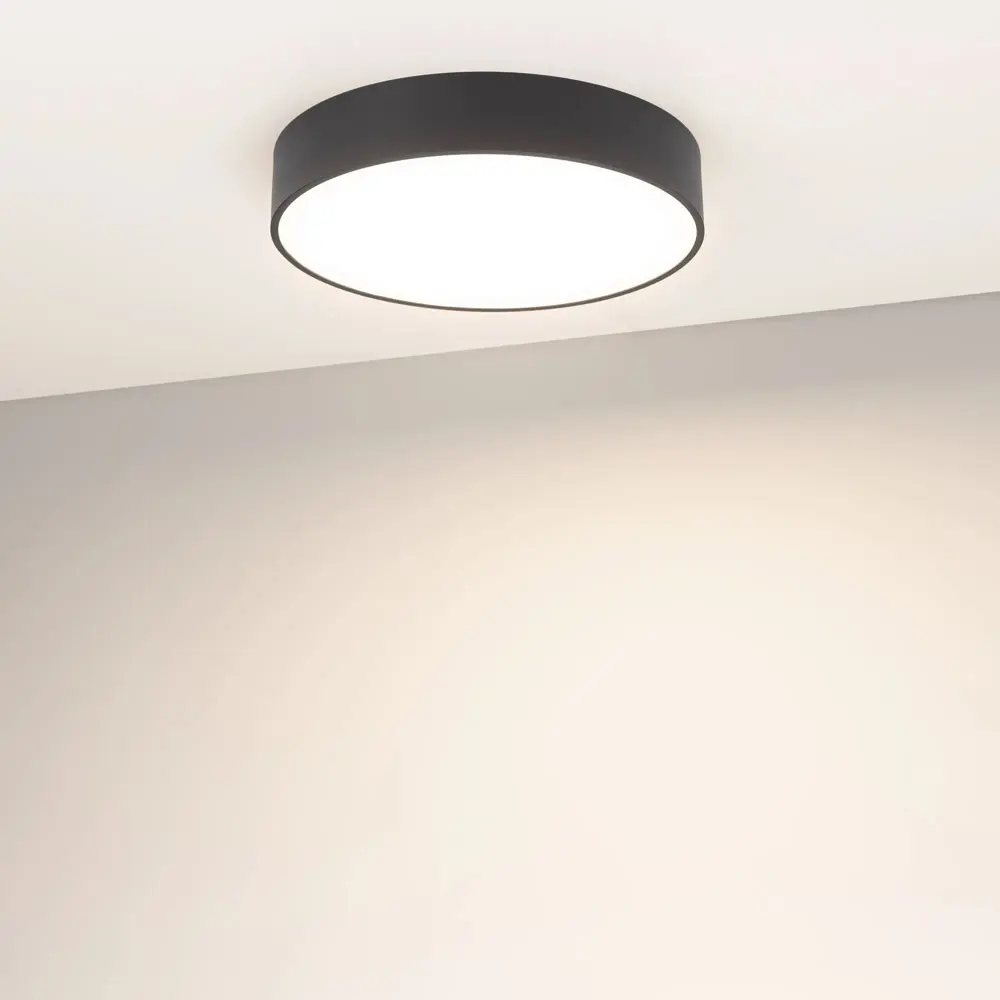 Фото 4 Светильник настенно-потолочный светодиодный Arlight Rondo 8 м² нейтральный белый свет цвет черный Фото 4 Светильник настенно-потолочный светодиодный Arlight Rondo 8 м² нейтральный белый свет цвет черный