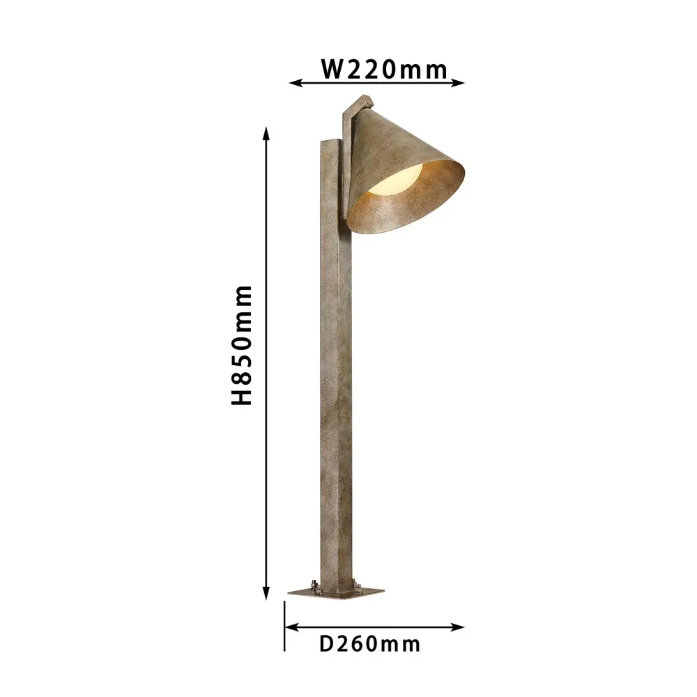 Фото 5 Фонарный столб уличный Favourite Phillo Fv_4132-1f 60 Вт 85 см IP44 цвет серебро