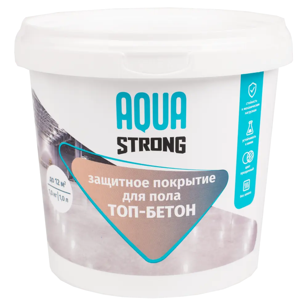 Фото Защитное покрытие для пола топ-бетон прозрачное Aquastrong 1 кг Фото Защитное покрытие для пола топ-бетон прозрачное Aquastrong 1 кг