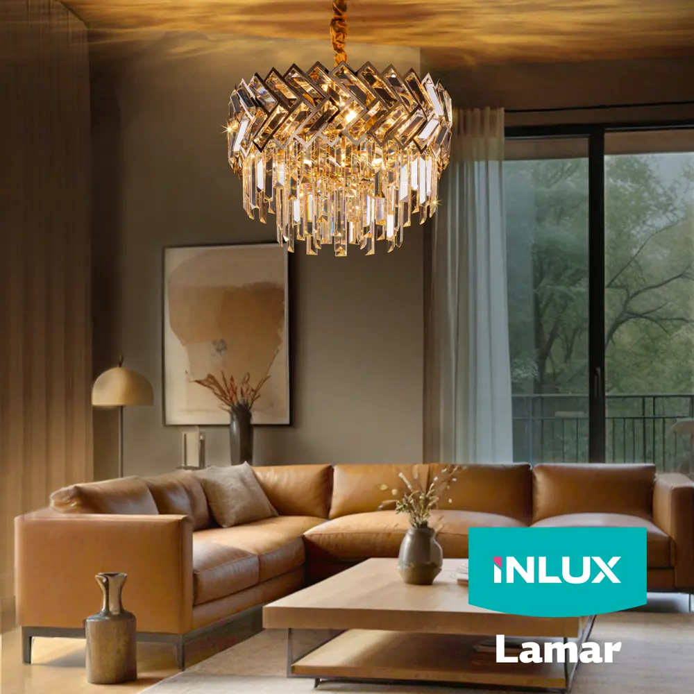 Фото 2 Люстра подвесная Inlux Lamar In30241 5 ламп 18 м² цвет золото Фото 2 Люстра подвесная Inlux Lamar In30241 5 ламп 18 м² цвет золото