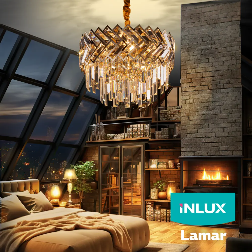 Фото 5 Люстра подвесная Inlux Lamar In30241 5 ламп 18 м² цвет золото Фото 5 Люстра подвесная Inlux Lamar In30241 5 ламп 18 м² цвет золото