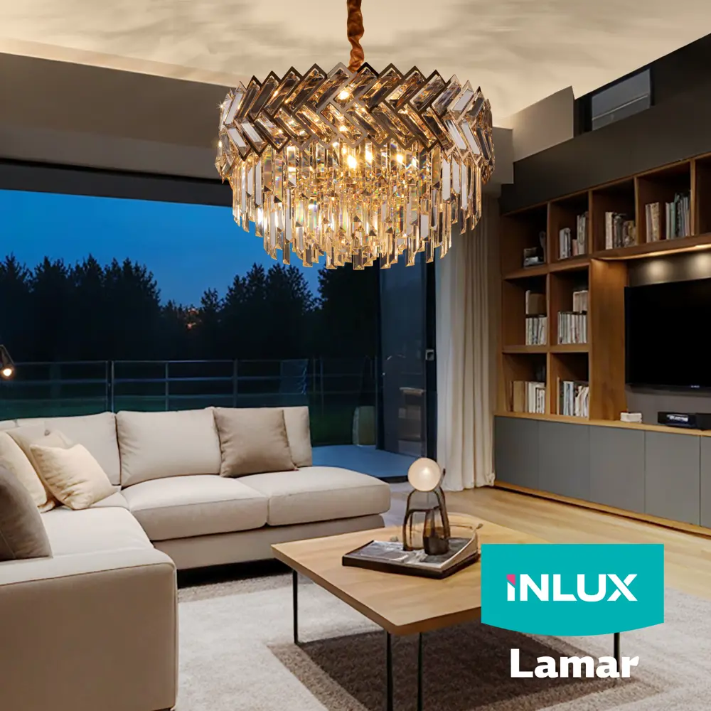 Фото Люстра подвесная Inlux Lamar In30251 8 ламп 20 м² цвет золото Фото Люстра подвесная Inlux Lamar In30251 8 ламп 20 м² цвет золото