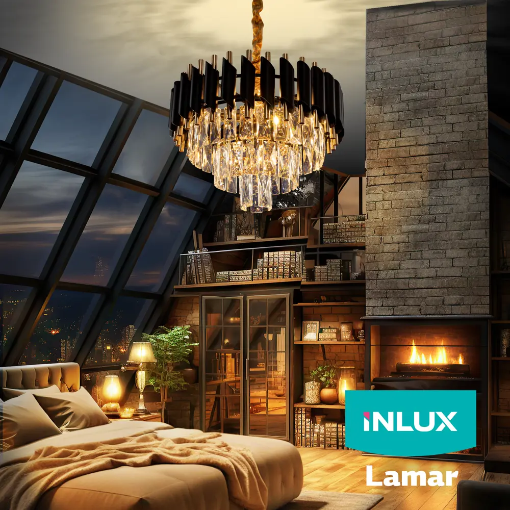 Фото 11 Люстра подвесная Inlux Lamar In30243 5 лампа 17 м² цвет золото, черный Фото 11 Люстра подвесная Inlux Lamar In30243 5 лампа 17 м² цвет золото, черный