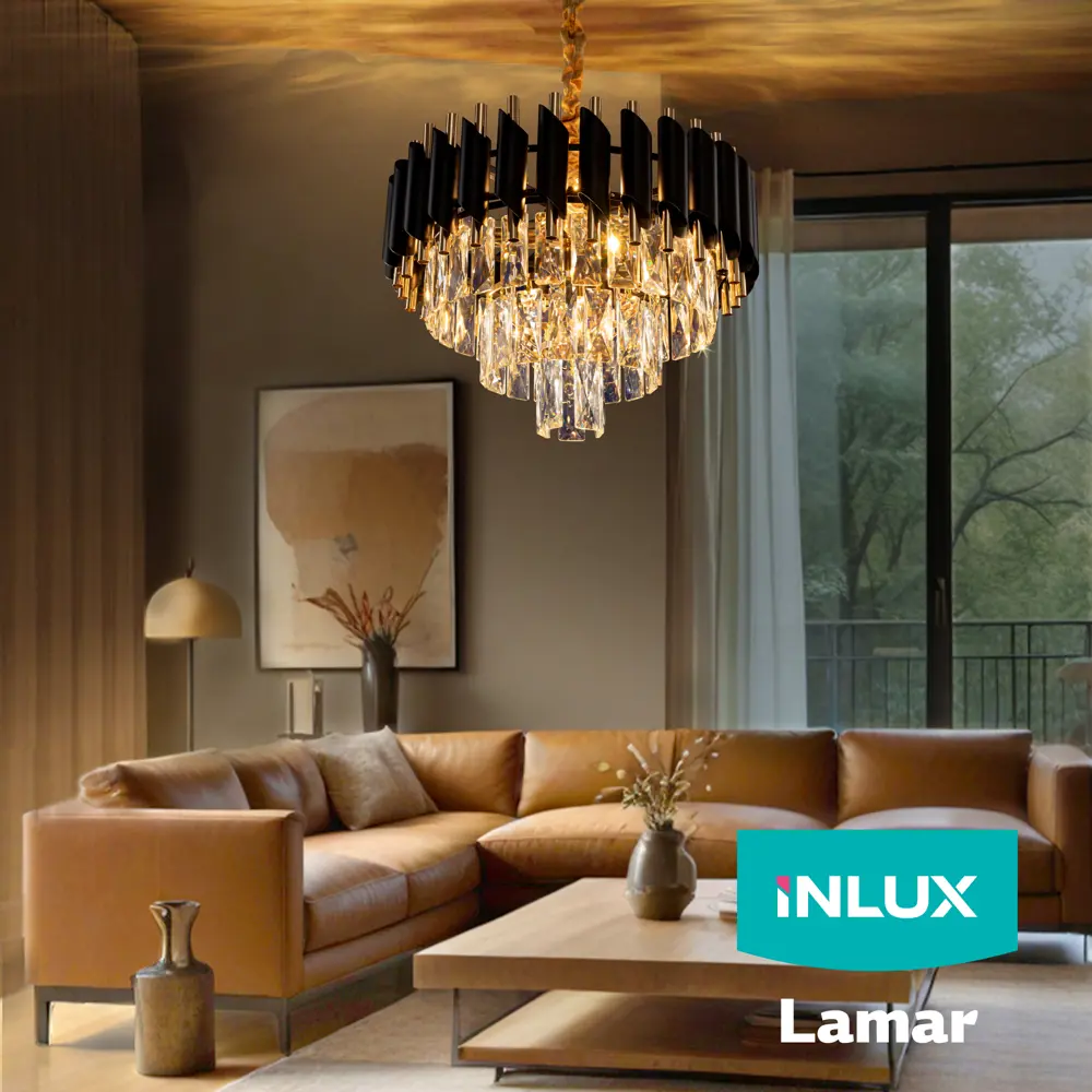 Фото 12 Люстра подвесная Inlux Lamar In30243 5 лампа 17 м² цвет золото, черный Фото 12 Люстра подвесная Inlux Lamar In30243 5 лампа 17 м² цвет золото, черный