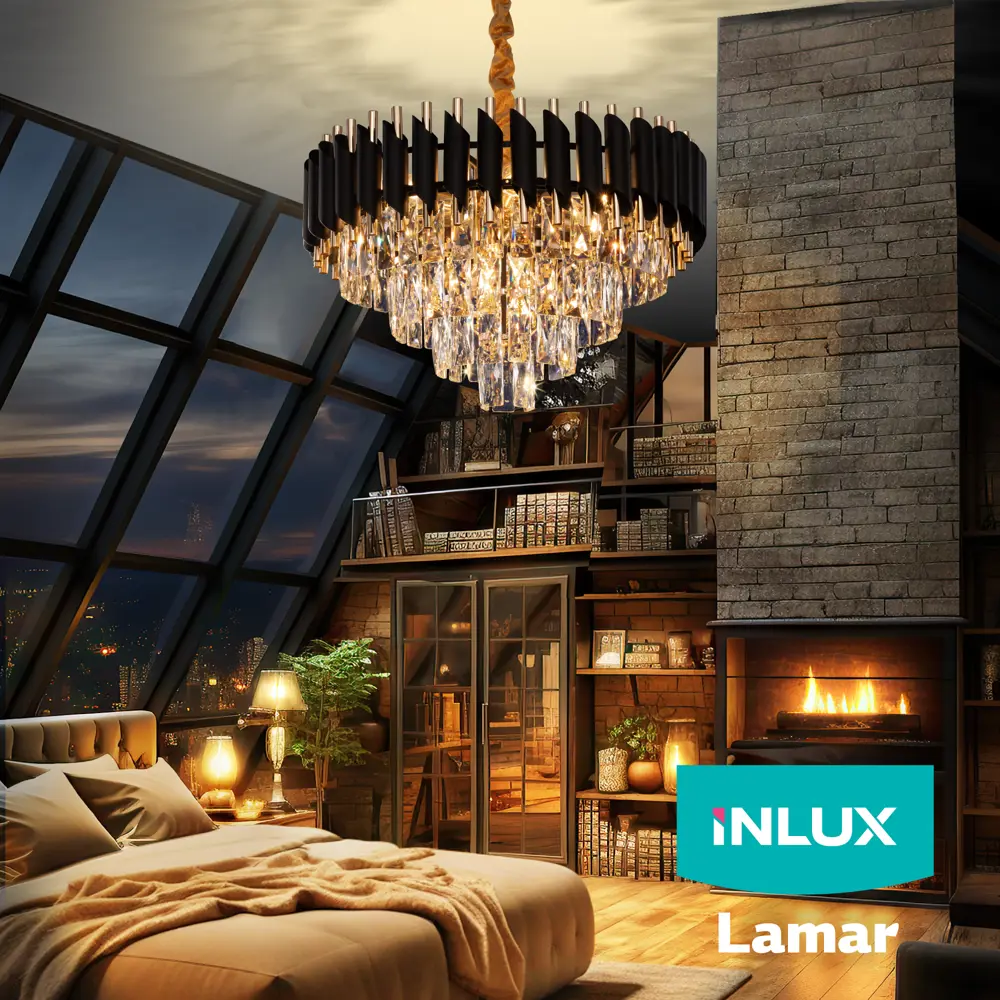 Фото 6 Люстра подвесная Inlux Lamar In30253 8 лампа 20 м² цвет золото, черный Фото 6 Люстра подвесная Inlux Lamar In30253 8 лампа 20 м² цвет золото, черный