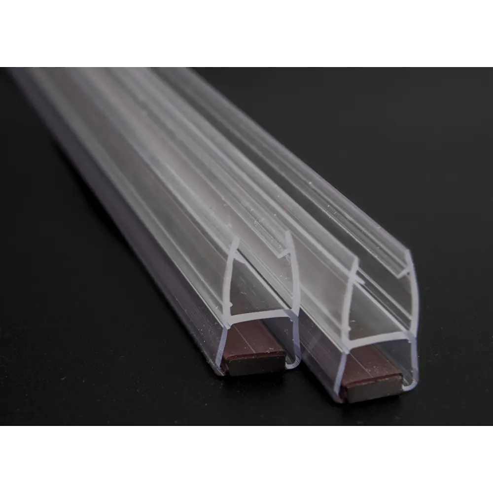 Фото 2 Магнитный уплотнительный профиль Service Plus прямой угол для стекла 8 мм цвет 1500 мм цвет кристально-прозрачный