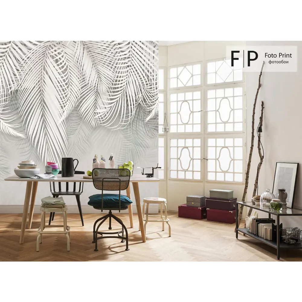 Фото 2 Фотообои флизелиновые Foto Print Белая пальма 04-511-А-2.5-2.7 250x270 см Фото 2 Фотообои флизелиновые Foto Print Белая пальма 04-511-А-2.5-2.7 250x270 см