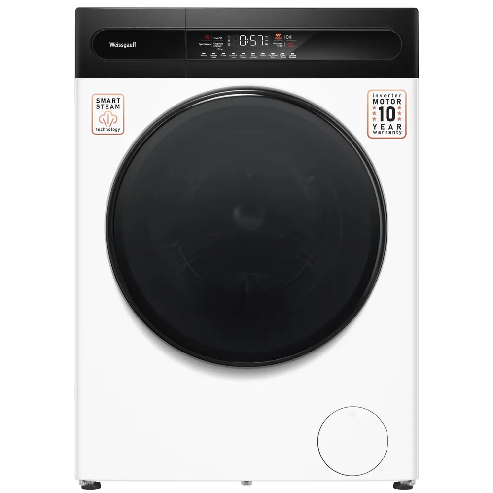 Фото Стиральная машина Weissgauff 4948 inverter steam 60x84.7x52 см 8 кг цвет белый Фото Стиральная машина Weissgauff 4948 inverter steam 60x84.7x52 см 8 кг цвет белый