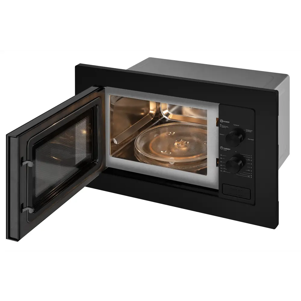 Фото 5 Встраиваемая микроволновая печь Weissgauff HMT-2026 21 л 59.5x38.4x33.8 см цвет черный