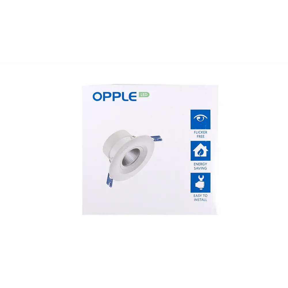 Фото 4 Светильник точечный встраиваемый светодиодный Opple Led spotlight us 541003089800 под отверстие 85 мм 8 Вт теплый белый (желтый) свет цвет белый Фото 4 Светильник точечный встраиваемый светодиодный Opple Led spotlight us 541003089800 под отверстие 85 мм 8 Вт теплый белый (желтый) свет цвет белый