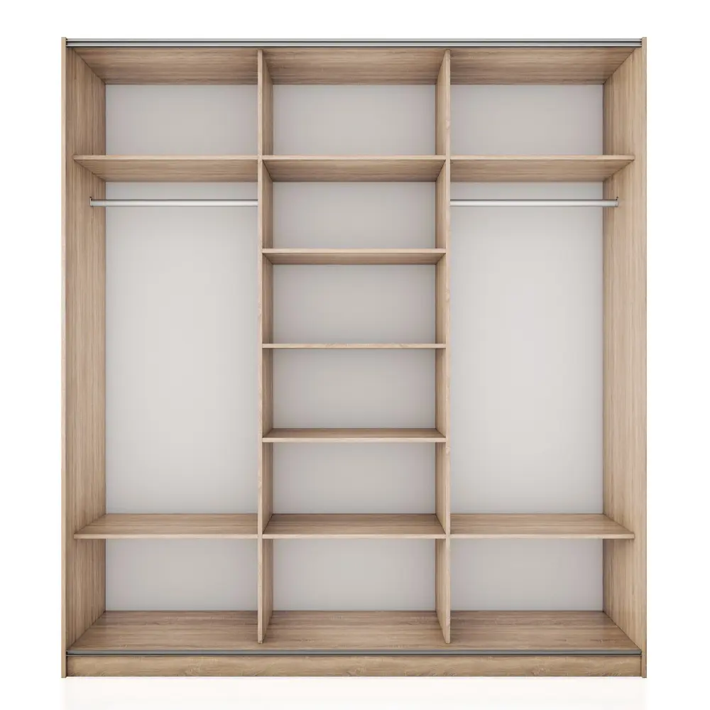 Фото 2 Шкаф-купе Мебельная компания е1 550291 230x180x57 см 10 полок ЛДСП цвет сонома Фото 2 Шкаф-купе Мебельная компания е1 550291 230x180x57 см 10 полок ЛДСП цвет сонома