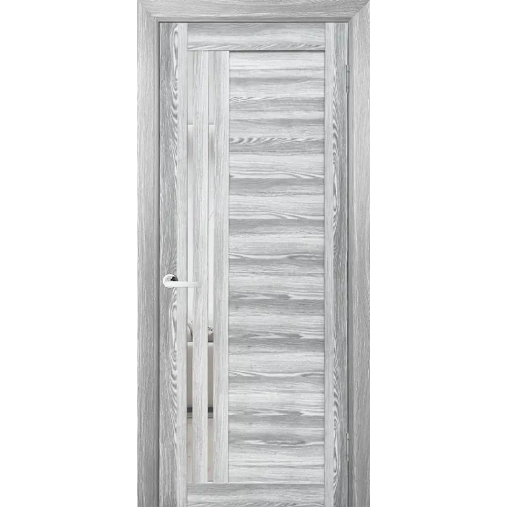 Фото Комплект межкомнатной двери Wanmark D13/4 остеклённая 200x80см ПВХ цвет ясень ривьера грей с коробом и наличниками Фото Комплект межкомнатной двери Wanmark D13/4 остеклённая 200x80см ПВХ цвет ясень ривьера грей с коробом и наличниками
