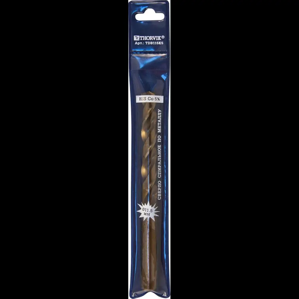 Фото Сверло спиральное по металлу HSS-Co Thorvik TDB032K5 3.20x65 мм Фото Сверло спиральное по металлу HSS-Co Thorvik TDB032K5 3.20x65 мм
