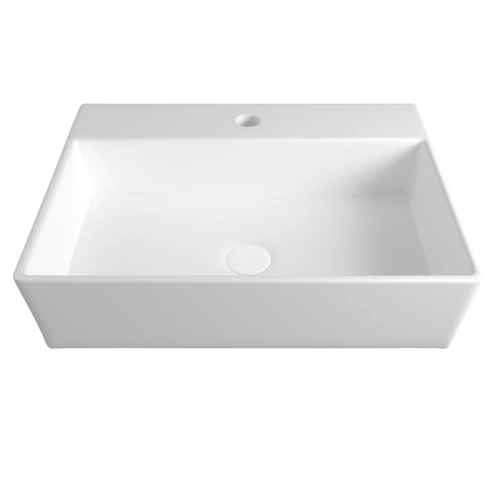 Фото 6 Комплект Teymi 3 в 1: Тумба Helmi 70 F08892 серый камень/дуб + раковина Aina 56 накладная с полочкой + смеситель Ellie, черный матовый F08892