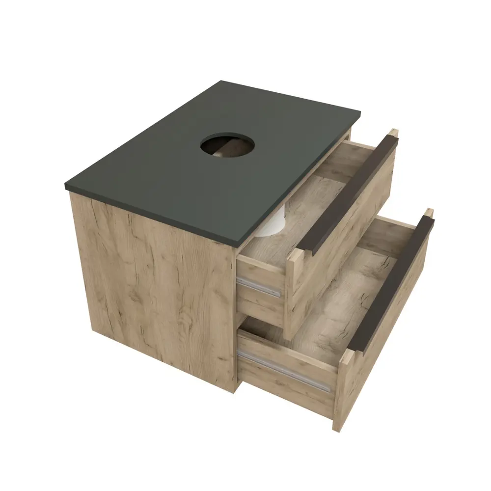 Фото 2 Комплект Teymi 3 в 1: Тумба Helmi 70 F08854 дуб крафт/графит раковина Solli 43 накладная/врезная смеситель Kati. черный матовый F08854 Фото 2 Комплект Teymi 3 в 1: Тумба Helmi 70 F08854 дуб крафт/графит раковина Solli 43 накладная/врезная смеситель Kati. черный матовый F08854