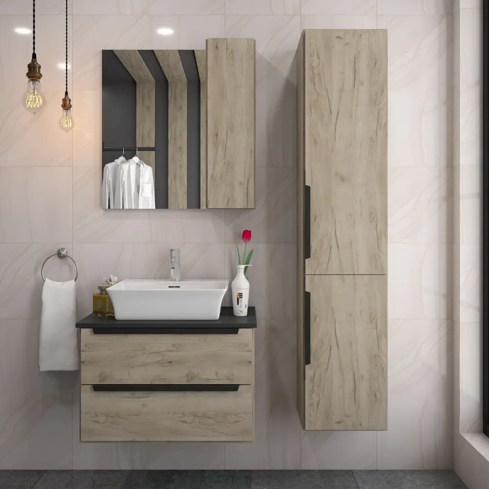 Фото 5 Тумба под раковину Teymi Helmi F00173 70см с раковиной цвет светлое дерево Фото 5 Тумба под раковину Teymi Helmi F00173 70см с раковиной цвет светлое дерево