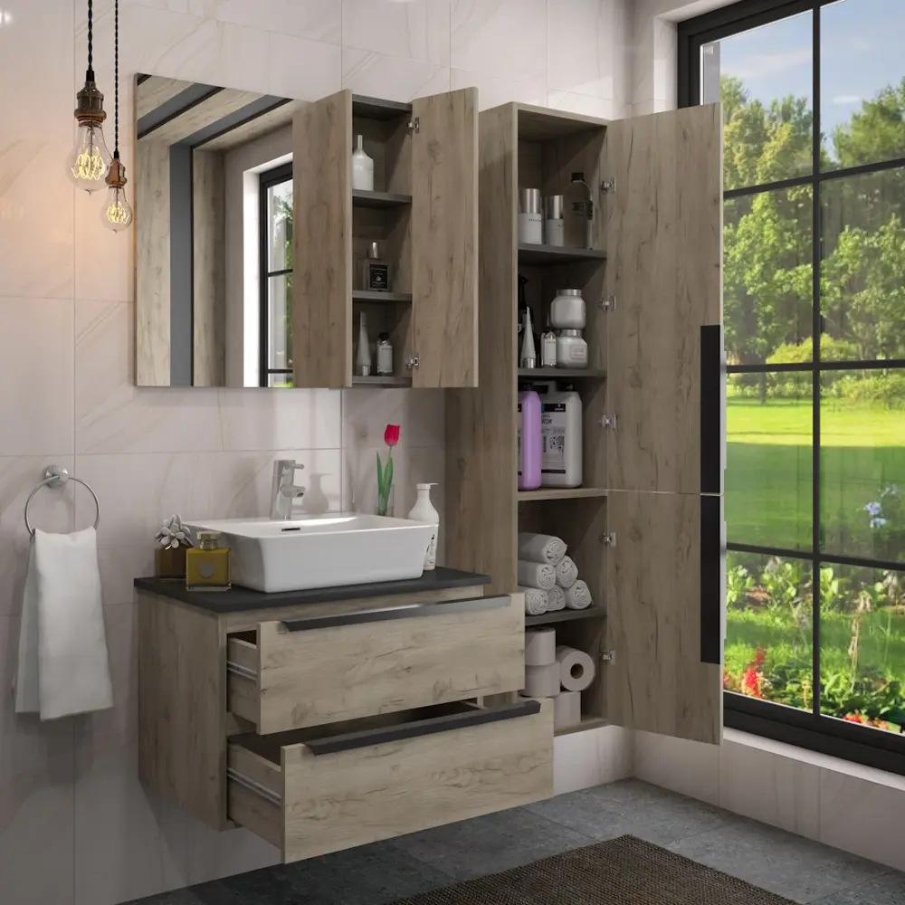 Фото 4 Тумба под раковину Teymi Helmi F00173 70см с раковиной цвет светлое дерево Фото 4 Тумба под раковину Teymi Helmi F00173 70см с раковиной цвет светлое дерево