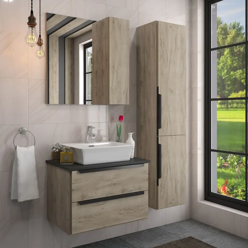 Фото 3 Тумба под раковину Teymi Helmi F00173 70см с раковиной цвет светлое дерево Фото 3 Тумба под раковину Teymi Helmi F00173 70см с раковиной цвет светлое дерево