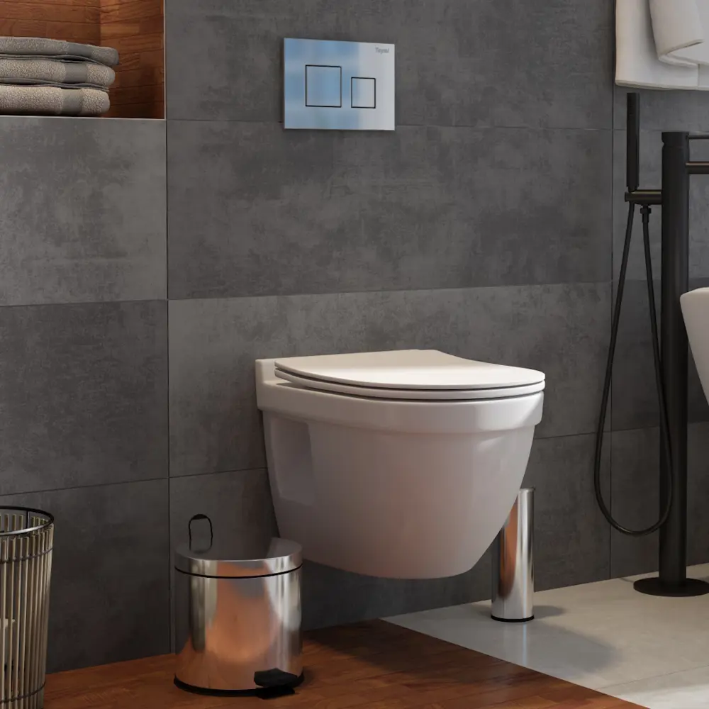 Фото 10 Комплект инсталляция с унитазом Teymi Vitra pro f01357 цвет белый