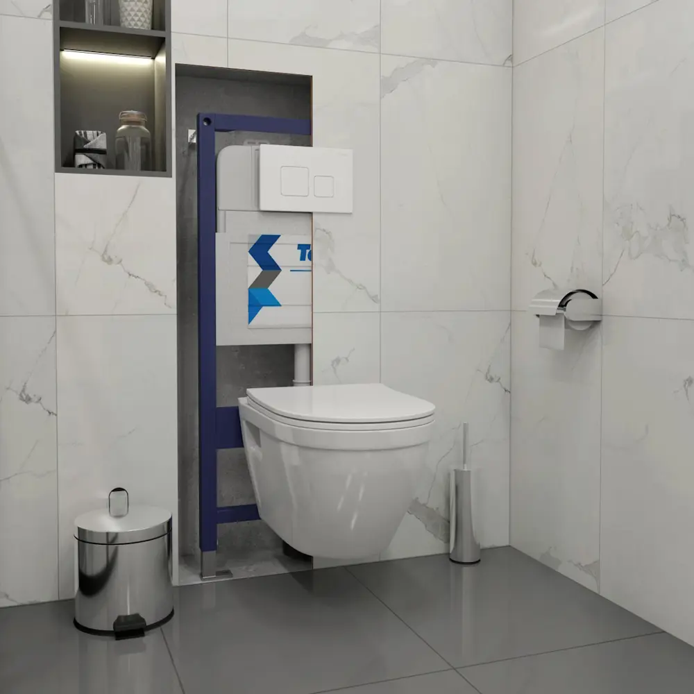 Фото 4 Комплект инсталляция с унитазом Teymi Vitra f01371 цвет белый Фото 4 Комплект инсталляция с унитазом Teymi Vitra f01371 цвет белый