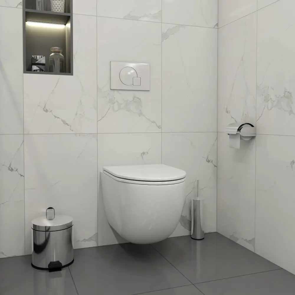 Фото 4 Комплект инсталляция с унитазом Teymi Lina vortex f01402 цвет белый Фото 4 Комплект инсталляция с унитазом Teymi Lina vortex f01402 цвет белый