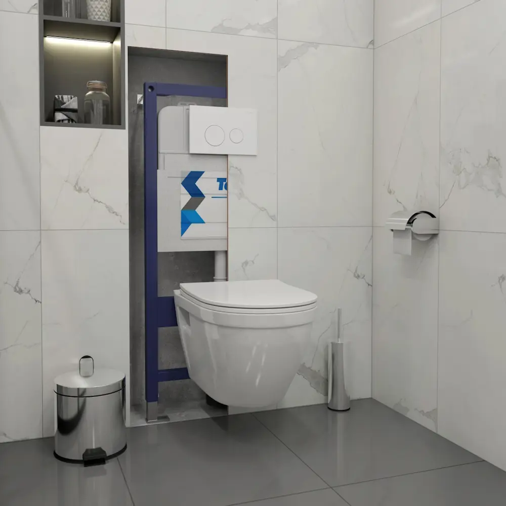 Фото 5 Комплект инсталляция с унитазом Teymi Vitra f00482 цвет белый Фото 5 Комплект инсталляция с унитазом Teymi Vitra f00482 цвет белый
