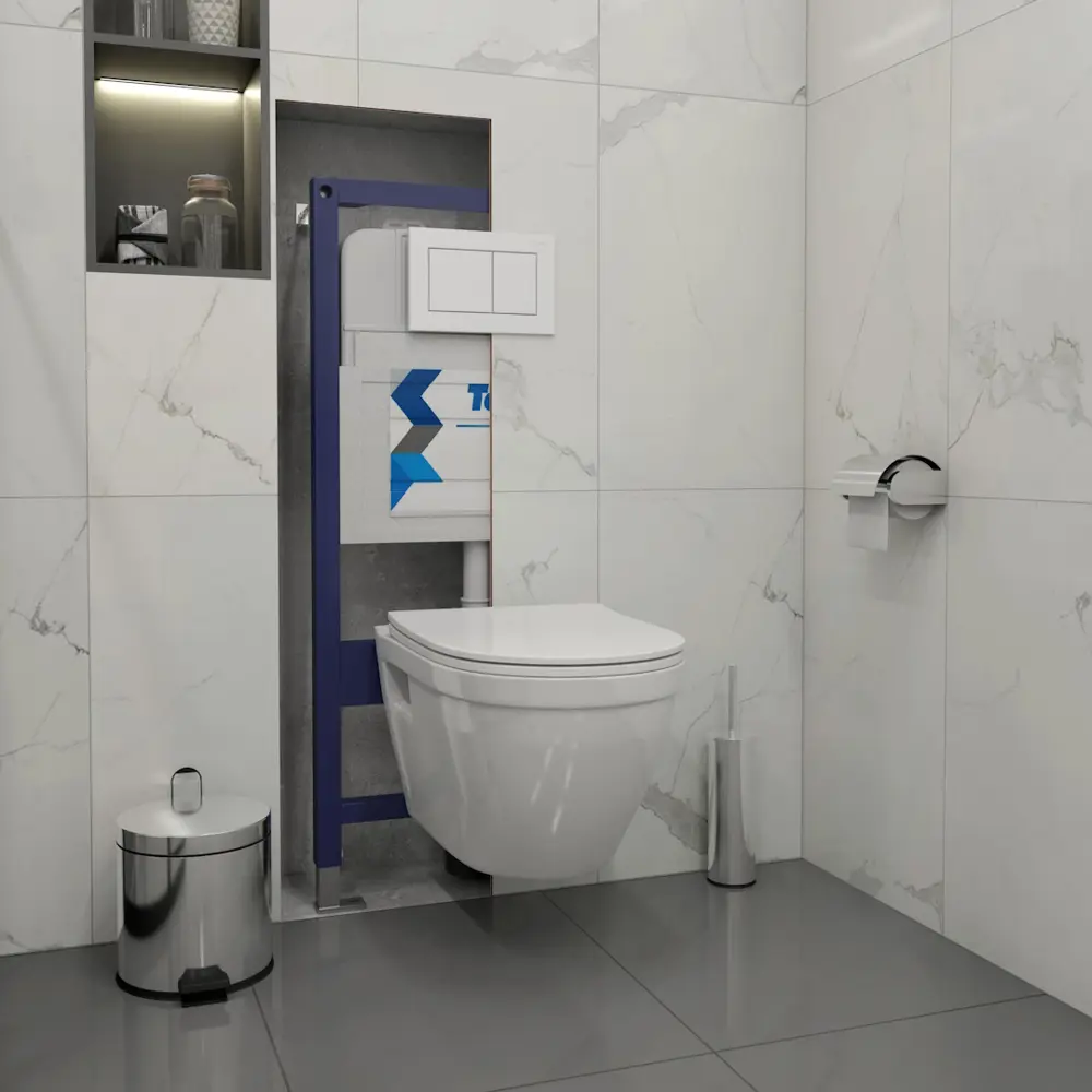 Фото 5 Комплект инсталляция с унитазом Teymi Vitra f00483 цвет белый Фото 5 Комплект инсталляция с унитазом Teymi Vitra f00483 цвет белый