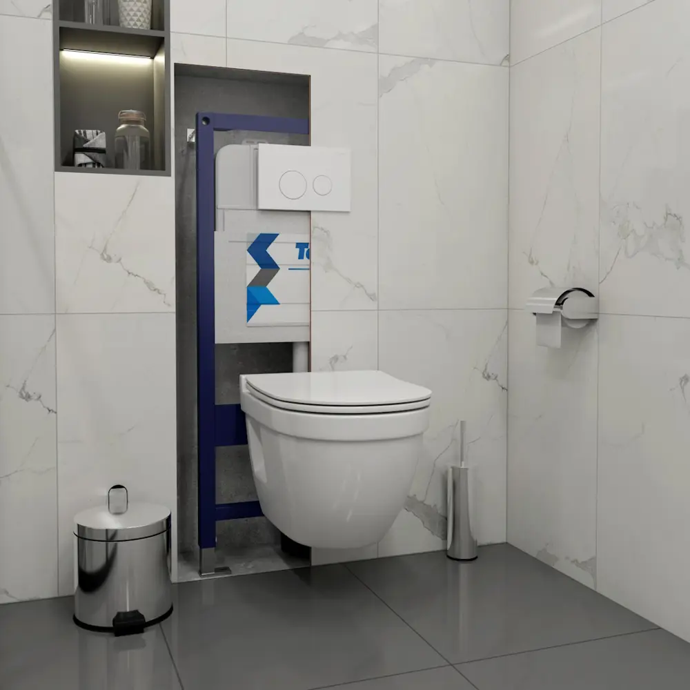 Фото 5 Комплект инсталляция с унитазом Teymi Vitra pro f01354 цвет белый Фото 5 Комплект инсталляция с унитазом Teymi Vitra pro f01354 цвет белый