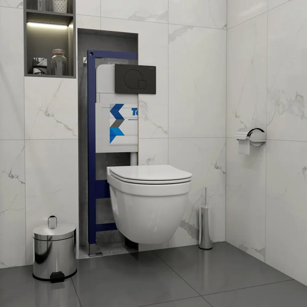 Фото 5 Комплект инсталляция с унитазом Teymi Vitra pro f01358 цвет белый Фото 5 Комплект инсталляция с унитазом Teymi Vitra pro f01358 цвет белый