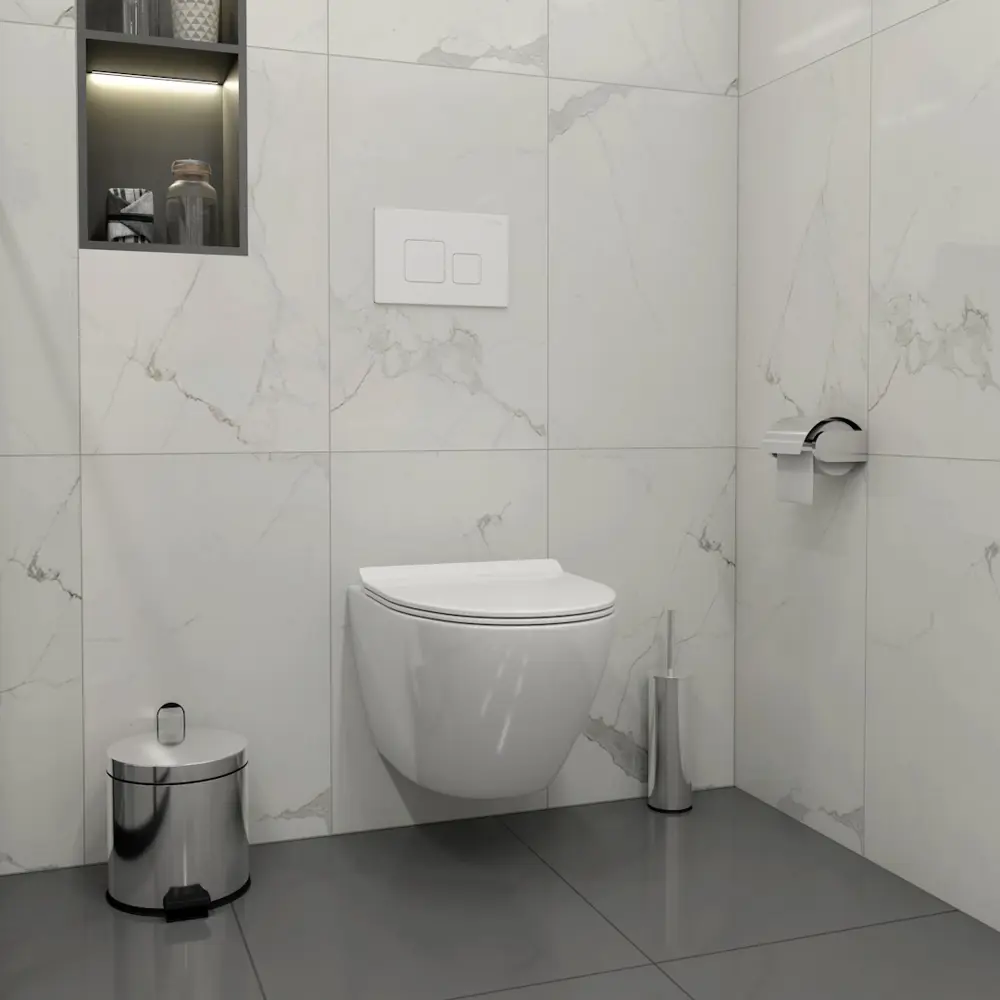 Фото 4 Комплект инсталляция с унитазом Teymi Lina pro f01431 цвет белый Фото 4 Комплект инсталляция с унитазом Teymi Lina pro f01431 цвет белый