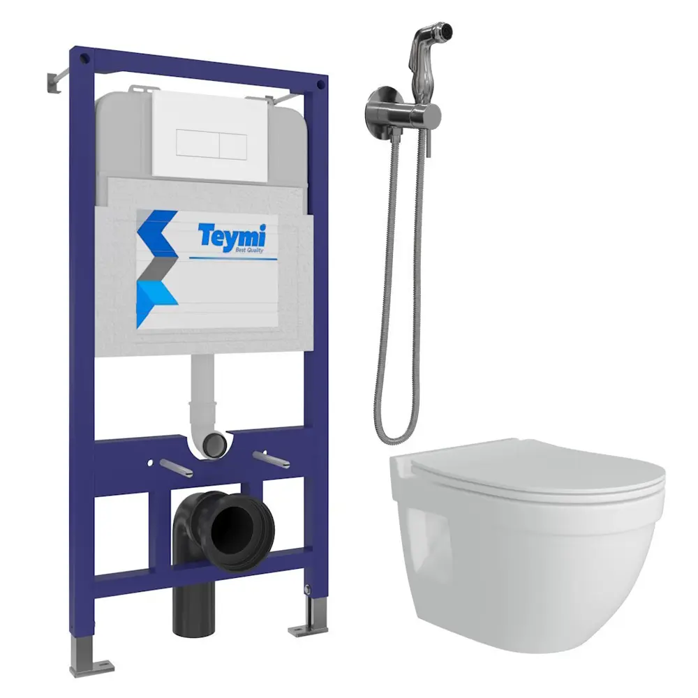 Фото 2 Комплект инсталляция с унитазом Teymi Vitra pro f08041 цвет белый Фото 2 Комплект инсталляция с унитазом Teymi Vitra pro f08041 цвет белый