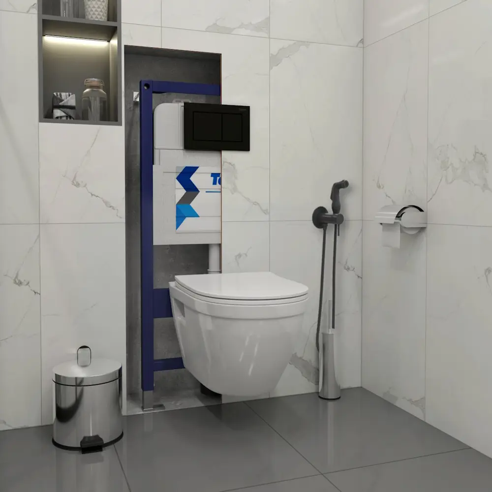 Фото 2 Комплект инсталляция с унитазом Teymi Vitra f08063 цвет белый Фото 2 Комплект инсталляция с унитазом Teymi Vitra f08063 цвет белый