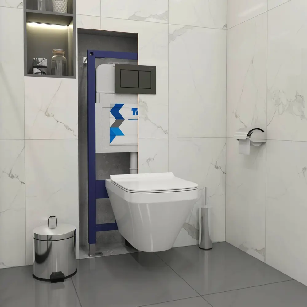 Фото 4 Комплект инсталляция с унитазом Teymi Kati f01305 цвет белый Фото 4 Комплект инсталляция с унитазом Teymi Kati f01305 цвет белый