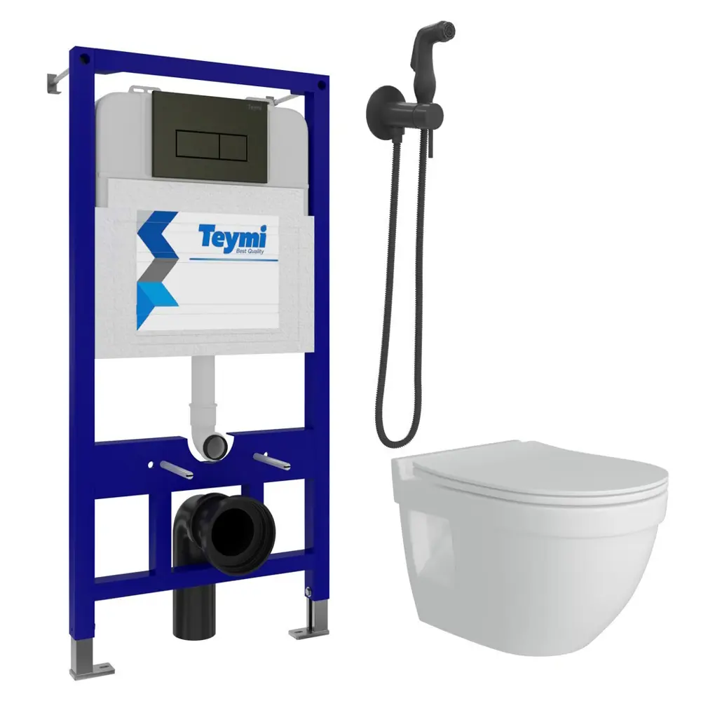 Фото 2 Комплект инсталляция с унитазом Teymi Vitra pro f08046 цвет белый Фото 2 Комплект инсталляция с унитазом Teymi Vitra pro f08046 цвет белый