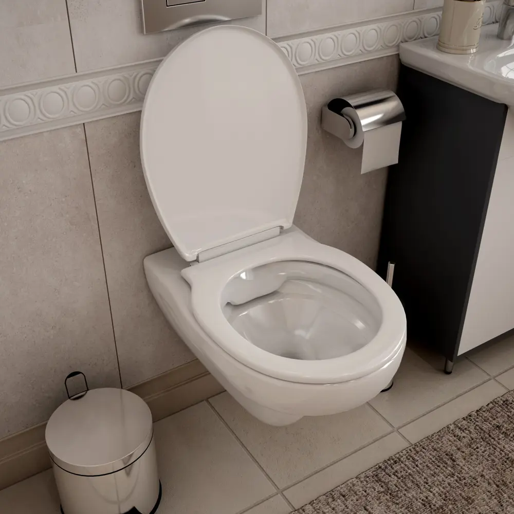 Фото 7 Комплект инсталляция с унитазом Teymi Hanna pro f08019 цвет белый Фото 7 Комплект инсталляция с унитазом Teymi Hanna pro f08019 цвет белый