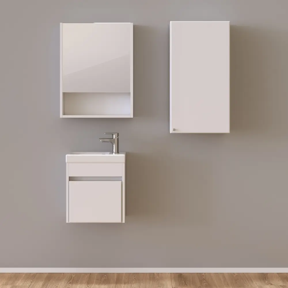 Фото 13 Пенал для ванной Teymi Mikra T60516 подвесной 40см цвет белый Фото 13 Пенал для ванной Teymi Mikra T60516 подвесной 40см цвет белый