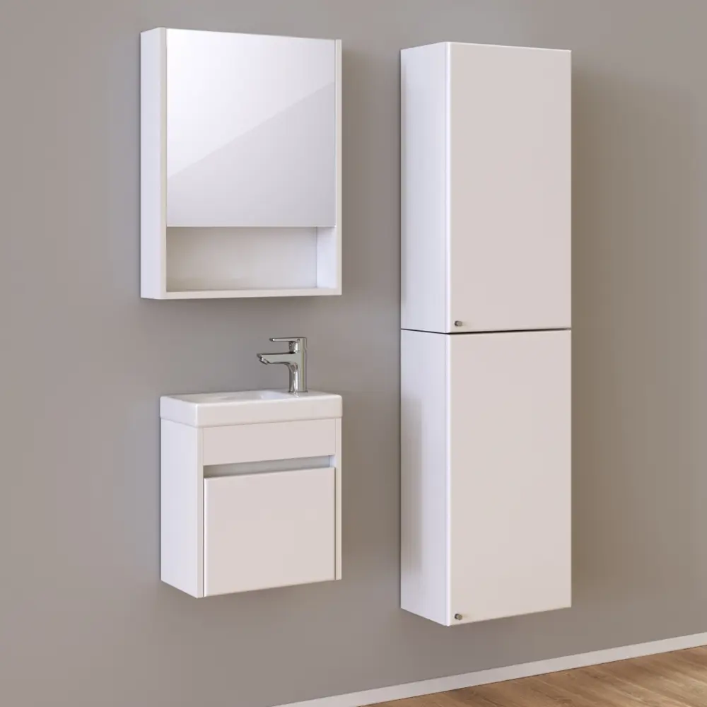 Фото 12 Пенал для ванной Teymi Mikra T60516 подвесной 40см цвет белый Фото 12 Пенал для ванной Teymi Mikra T60516 подвесной 40см цвет белый