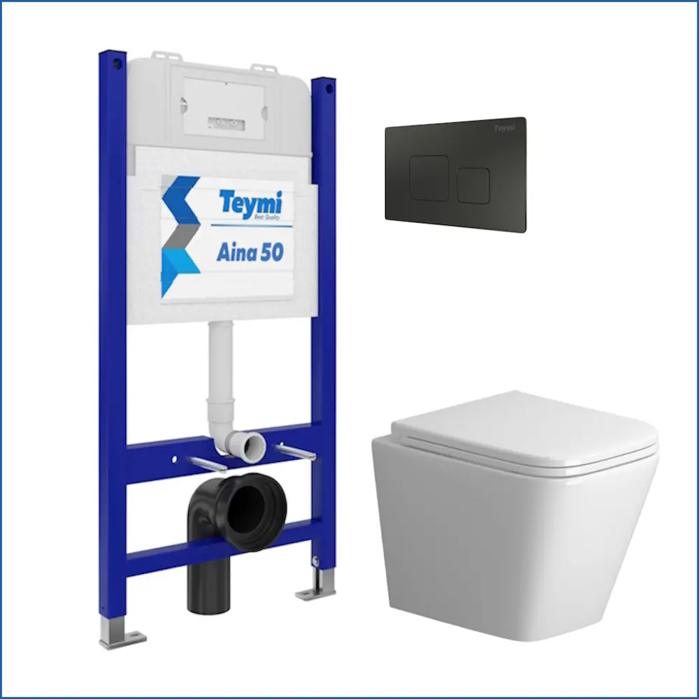 Фото 2 Готовое решение Teymi: Инсталляция Aina 50 клавиша смыва Kati черная унитаз Niagara F08148 Фото 2 Готовое решение Teymi: Инсталляция Aina 50 клавиша смыва Kati черная унитаз Niagara F08148
